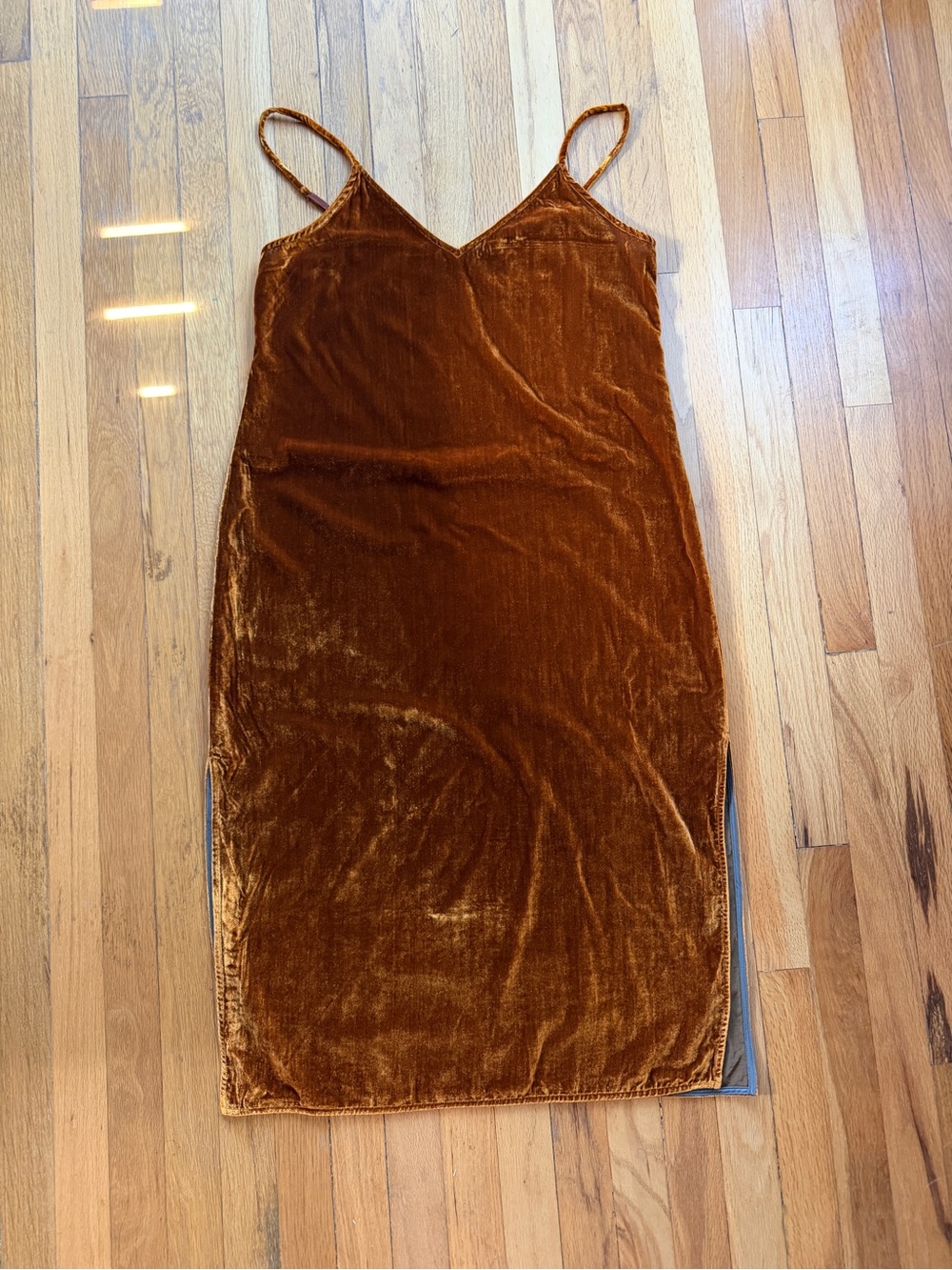 7 for all mankind bronze velvet dress
